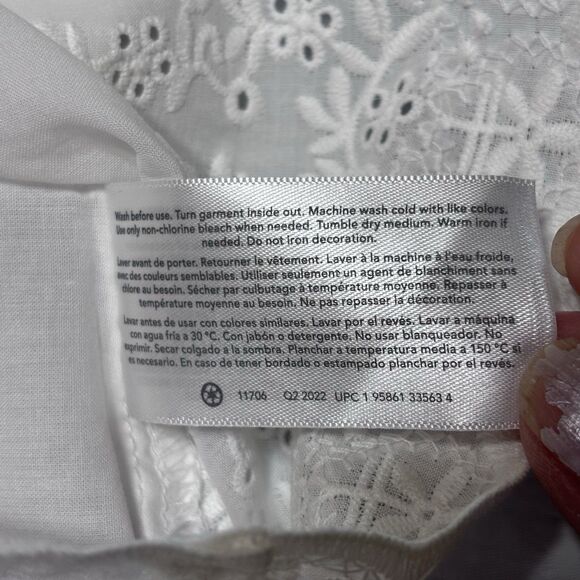 Oshkosh baby B’gosh Long Sleeve Floral Eyelet Top Blouse 3 Months BOHO White NWT - Picture 10 of 11